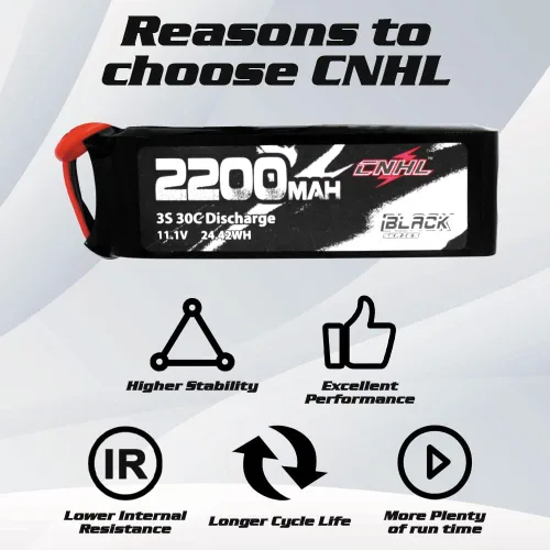 Miniatura 4 de CNHL 2200mAh 3S Lipo Batería 30C 11.1V con XT60 Plug para RC Avión Quadcopter Evader BX Coche Truggy Truck Barco