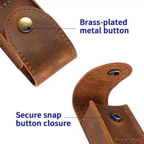 Miniatura 3 de ROCKTOL Funda multiherramienta, funda de cuero con cierre de presión premium para cinturón, funda de cuchillo multiherramienta de 4.2" para EDC