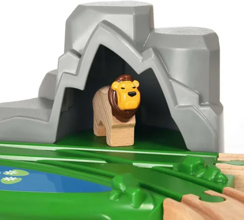 Miniatura 7 de BRIO World 33960 Safari Adventure Set - Juego de tren de juguete de madera con certificación FSC de 26 piezas para niños a partir de 3 años Juego