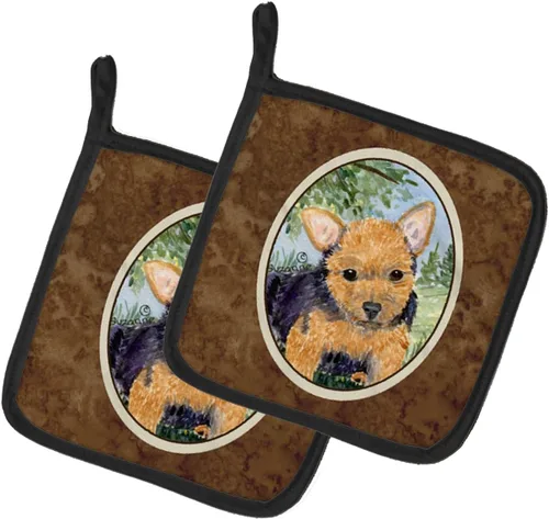 Miniatura 217 de Caroline's Treasures SS8617PTHD - Juego de soportes para ollas de cocina resistentes al calor, almohadillas calientes para horno para cocinar, Husky