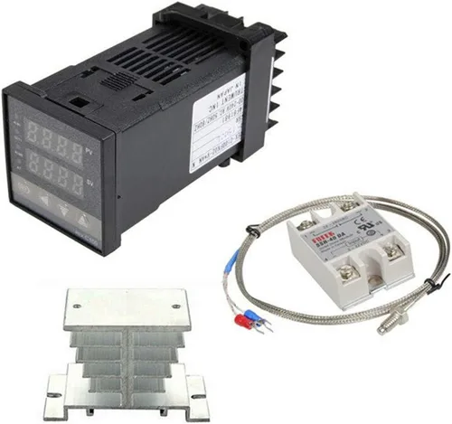 Miniatura 2 de Controlador de temperatura PID digital REX-C100 REX C100 Termostato + Relé SSR SSR-40DA+ K Termostato de rosca de termopar + disipador de calor