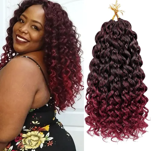 Miniatura 18 de 7 paquetes de cabello rizado de ganchillo GoGo de 6 pulgadas, pelo corto, para mujeres, rizos de playa, trenzas de ganchillo de torsión profunda