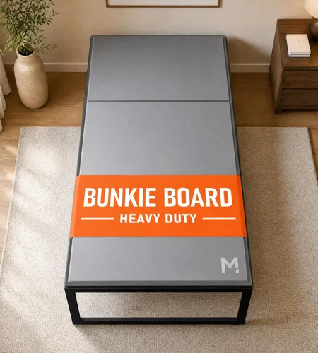 Meliusly Paquete de 2 tablas Bunkie de 0.394 in de alta resistencia Twin (38 x 75 pulgadas) Patente Pendiente, diseño de tabla de cama de perfil