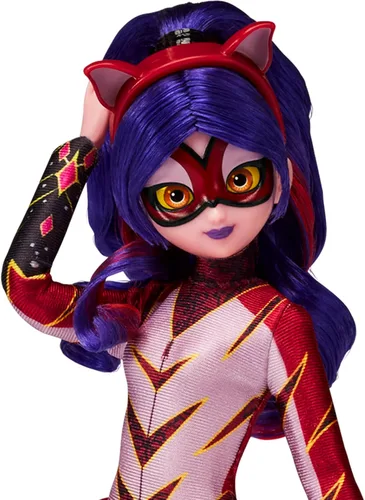 Miniatura 6 de Muñeca de moda Miraculous Ladybug y Gato Noir Muñeca articulada de 26 cm con accesorios Kwami Figurina Púrpura Tigresa Muñecas Bandai