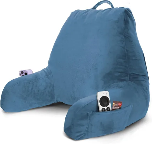 Miniatura 43 de Nestl Almohada de lectura para niños y adolescentes con espuma viscoelástica triturada, almohadas de respaldo para leer, ver y jugar, uso