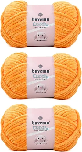 Miniatura 94 de Hilo de felpilla de terciopelo, súper suave y esponjoso, para tejer, hacer manualidades, color amigurumi, duradero para el desprendimiento, 3.53