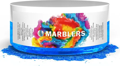MARBLERS - Polvo de mica fluorescente, pigmento mate, tinte, no tóxico, vegano, libre de crueldad, esmalte de uñas, arte de uñas, jabón, limo, vela,