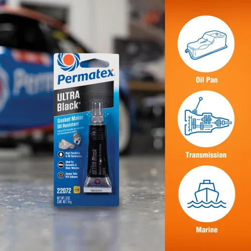 Miniatura 5 de Permatex 22072 Ultra Black Máxima Resistencia al Aceite RTV, fabricante de juntas de silicona, Sensor Seguro y No Corrosivo, para aplicaciones