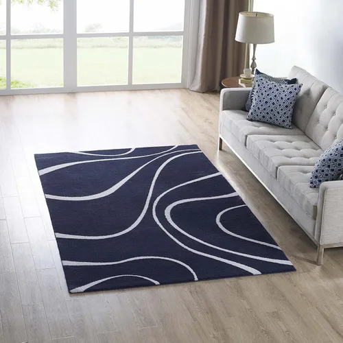 Miniatura 5 de Modway Therese - Alfombra abstracta de 5 x 8 pulgadas, diseño contemporáneo en marfil y carbón
