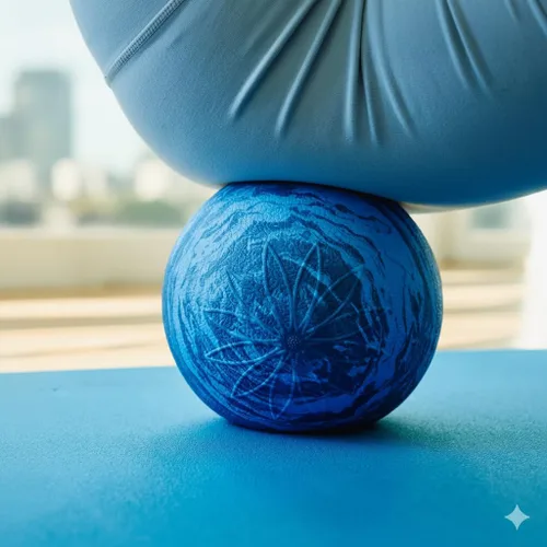 Miniatura 2 de Bola de postura EVA en mármol azul