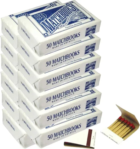 Miniatura 4 de D.D. Bean & Sons 50 Fósforos blancos lisos para bodas cumpleaños al por mayor hechas en América