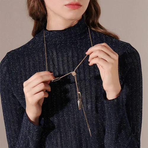 Miniatura 5 de Merdia Long Necklace for Women Sweater Chain Necklace Elegant Jewelry Accessories Dressy Collocation Winter Evening Party Wedding Charm Necklace