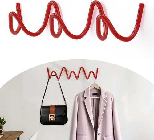 Miniatura 17 de Perchero de Pared con Montaje en Pared, Ganchos de Pared Creativos con Capacidad de 20KG, Fácil Instalación, Ganchos Multiusos para Abrigo, Negro