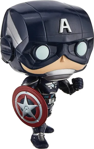Funko - 0889698478182 Marvel Avengers Game Figura de acción - Capitán América GITD Exclu Pop 3.9 in