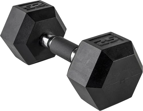 Miniatura 94 de CAP Barbell Peso de la mancuerna hexagonal recubierta, individual, 10-120 libras, múltiples opciones