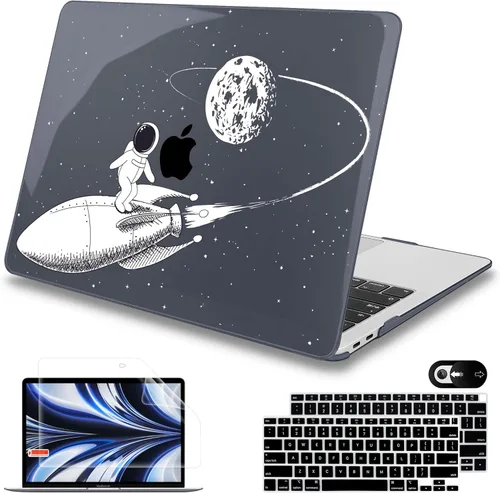 Miniatura 28 de Mektron Funda para MacBook Air de 13 pulgadas M1 A2337 A2179 A1932, carcasa dura 2018-2021 Air de 13 pulgadas con Touch ID, diseño exclusivo