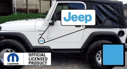 Miniatura 16 de 97-06 TJ Fender Small Jeep Side Logo Graphic para Jeep Wrangler TJ (1997-2006) (juego de 2) SJ3Y6 Baby Pink