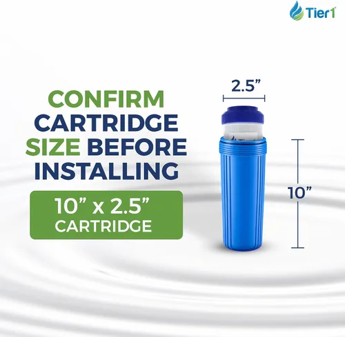 Miniatura 3 de Tier1 Filtro de agua de 5 micras de 10 x 2.5 pulgadas Cartucho de bloque de carbón activado granular para toda la casa Reemplazo para Aqua-Pure