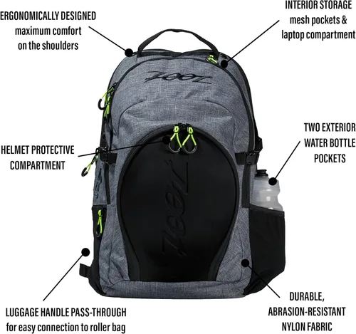 Miniatura 2 de Zoot Ultra Tri Backpack - Bolsa de transición de triatlón, compartimentos de almacenamiento húmedo, bolsa de triatleta de viaje para gimnasio