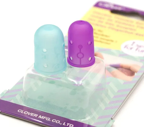Miniatura 3 de Clover I Sew for Fun - Juego de dedales flexibles, morado y azul 2