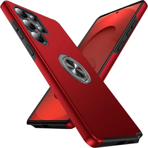 Miniatura 54 de Anqrp Diseñada para Samsung Galaxy S22 Ultra Funda, Incorporada [Protección contra Caídas de 15 Pies][Disipación de Calor] Protección de Grado Rojo