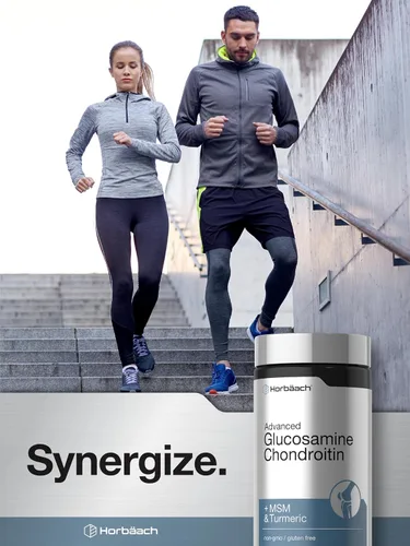 Miniatura 6 de Horbäach Glucosamina Condroitina Más MSM y Cúrcuma 180 Cápsulas Recubiertas Suplemento Sin OGM, Sin Gluten Suplemento sin OMG, sin gluten