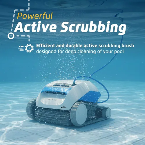 Miniatura 2 de Dolphin Proteus DX1 - Aspiradora robótica automática para piscinas, cepillo de limpieza activo, acceso a filtros de carga superior, ideal