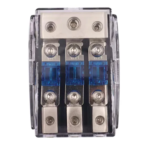 AFS - Bloque de distribución de portafusibles de 3 vías con fusible mini ANL de 60 A para el sistema de audio de automóvil, camión, barco u otros