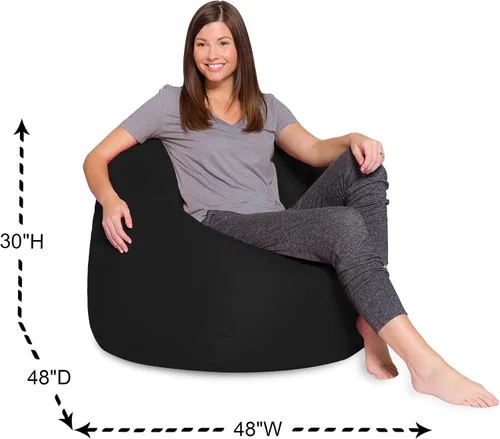 Miniatura 3 de Silla Puff Grande y Cómoda: Sillones Puff Posh Grandes con Funda Extraíble para Niños, Adolescentes y Adultos - Muebles de Tela de Poliéster