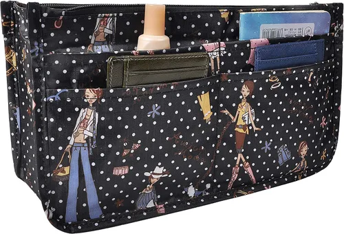 Miniatura 10 de Bolso de mano estilo cartera de Vercord para mujer con organizador incorporado, estampado bien definido, con manijas y cremallera, tamaño 2