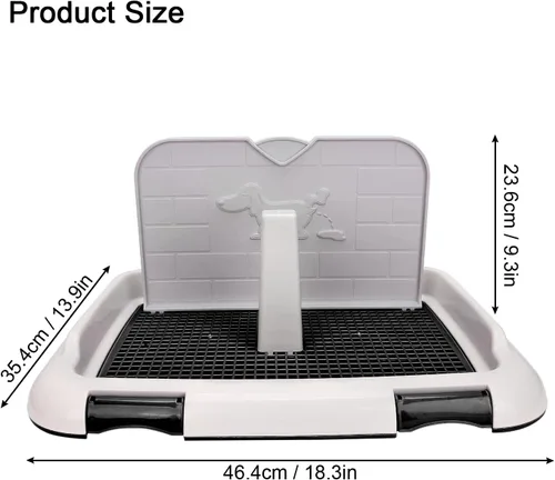 Miniatura 2 de Bandeja para orinal para perros para interiores, soporte para almohadilla de caniche en miniatura, orinal de plástico antideslizante para perros