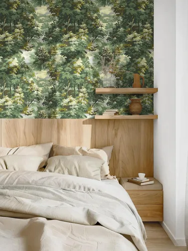 Miniatura 3 de Papel tapiz de bosque para despegar y pegar, papel de contacto verde, papel tapiz de árbol de bosque, papel tapiz botánico de bosque, autoadhesivo