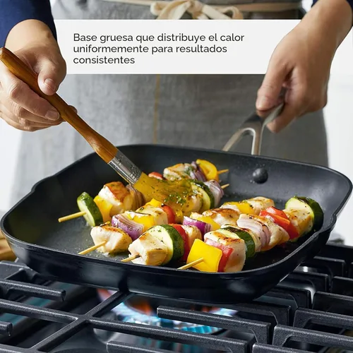Miniatura 3 de KitchenAid - Juego de ollas y sartenes antiadherentes de inducción con anodizado duro, 10 piezas, color negro mate