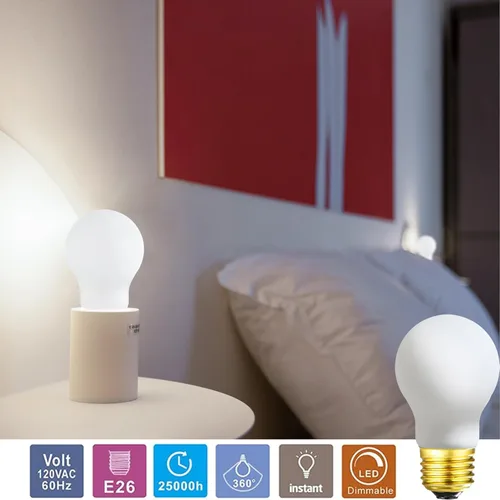 Miniatura 6 de LEOOLS Bombilla LED regulable A15 esmerilada E26 Bombilla LED 40 W Edison Bombilla LED 4000K Luz blanca diurna 4000 lm ac120v 6w A15 sin parpadeo