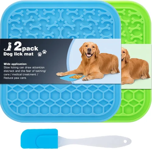 Miniatura 11 de Alfombrilla para lamer perros – Alfombrilla de alimentación lenta con ventosas para mantequilla de maní, golosinas de alimentos y yogur – 2