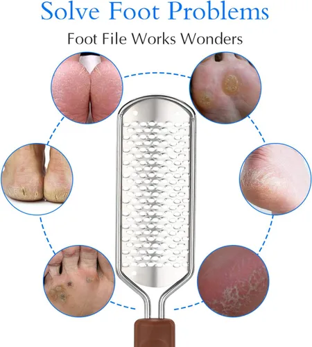 Miniatura 3 de Lima de pedicura profesional, exfoliante de pies desmontable de acero inoxidable colosal, removedor de piel dura, escofina de pedicura para pies