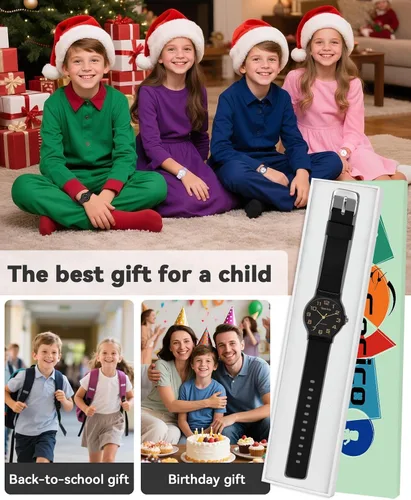 Miniatura 7 de SOCICO Reloj Analógico para Niños y Niñas, Dial Delgado 30M Resistente al Agua Reloj Deportivo de Camuflaje, Relojes de Pulsera Fáciles de Leer