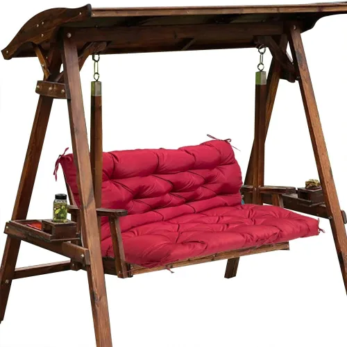 Miniatura 10 de Cojines de repuesto para columpio con respaldo, cojín de banco impermeable para exteriores, 2-3 plazas, para muebles de jardín y patio