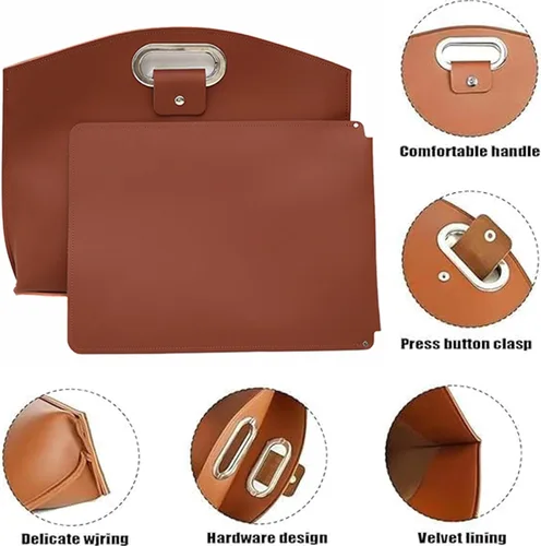 Miniatura 6 de El juego de 2 piezas: sofisticado juego de laptop y bolso de mano de cuero impermeable para negocios, bolso grueso para computadora portátil, juego