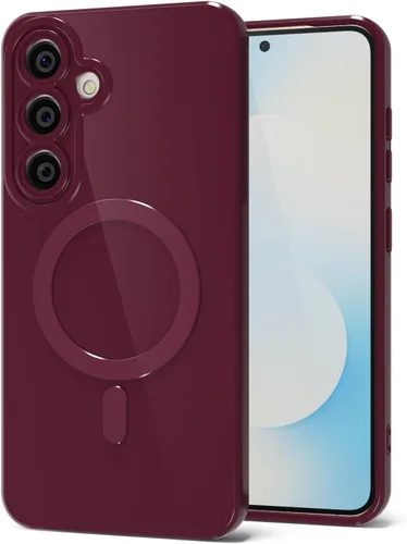 Miniatura 158 de Svanove para Samsung Galaxy S22 Funda de teléfono de silicona magnética, compatible con Magsafe, linda para mujeres, brillante color brillante, gel