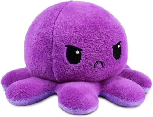 Miniatura 34 de TeeTurtle - El Peluche de Pulpo Reversible Original - Azul Claro + Azul Oscuro - Lindos Animales de Peluche Sensoriales Fidget Que Muestran Tu