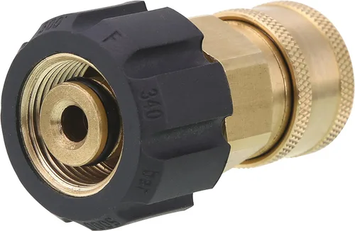 Tool Daily Enchufe de conexión rápida para pistola de lavado a presión y manguera, enchufe de 3/8 pulgadas a M22 0.551 in métrico, 5000 PSI