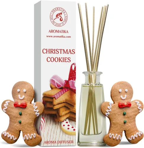 Miniatura 2 de Difusor de aroma de galletas navideñas de 3.4 onzas líquidas, difusor de junco, fragancia para habitación, fragancia para el hogar, ambientador