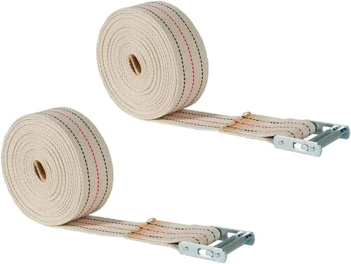 Miniatura 9 de Mytee Products Paquete de 2 correas móviles de piano de 2 pulgadas x 15 pies con hebilla de rodillo, hecha de correas de algodón