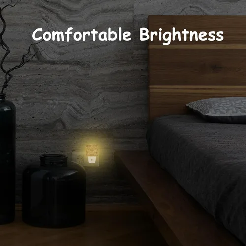 Miniatura 6 de Luz nocturna con enchufe, lámpara de luz nocturna de piel de leopardo, sensor automático, eficiencia energética, luces del atardecer al amanecer