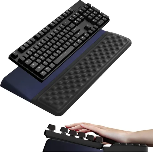Miniatura 8 de Ospelelf Reposamuñecas para teclado, cómodo soporte ergonómico para teclado para oficina y hogar Rosa