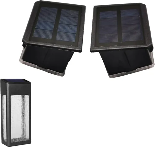 GOODFOEVER Paquete de 2 luces solares de repuesto para luz de valla al aire libre y luz de pared, inserto de luz solar impermeable