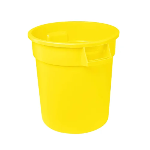 Miniatura 5 de Cubo de basura comercial redondo blanco de 32 galones y tapa, cubo de basura de cocina, cubo de basura interior, papelera duradera, bote de basura