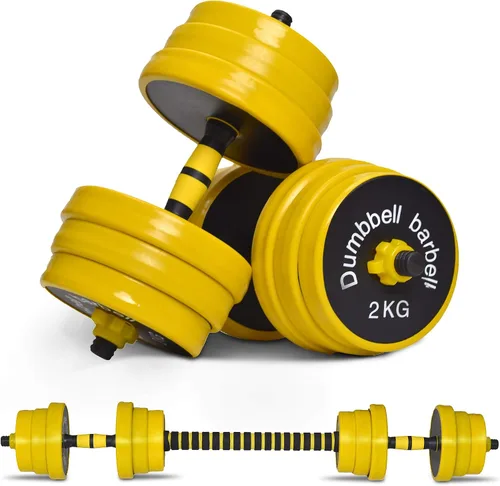 Nice C Pesas, Juego de Mancuernas, Pesas Rusas, Mancuernas Ajustables, Juego de Pesas de Barra, 20-40-50-70LB juego 3 en 1, Antideslizante, Multiuso