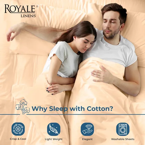 Miniatura 12 de Royale Linens Sábana encimera de tamaño individual XL 100% Algodón Orgánico – Super suave – Sábanas superiores de percal – Sábana encimera